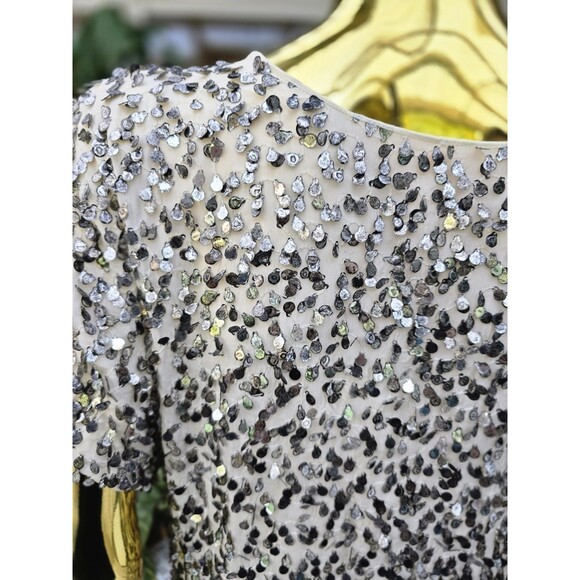 Jen's Pirate Booty Dress Womens P/S Gray Silver Metallic - Picture 7 of 9